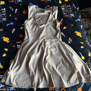 Brown Body Suit Skort Dress